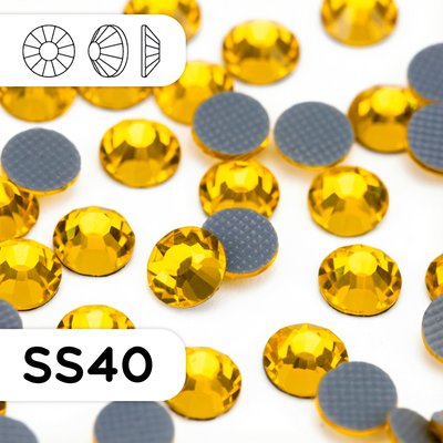 Стразы горячей фиксации из стекла, цвет Citrine, ss40