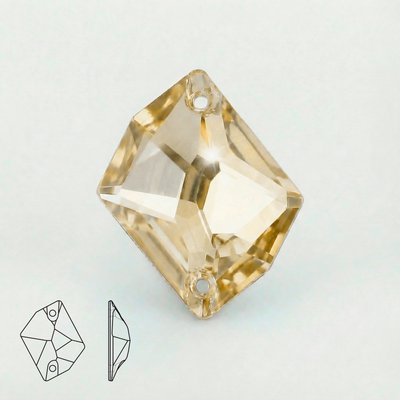Стразы пришивные из стекла, цвет Crystal Yellow, форма Cosmic