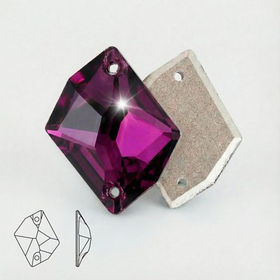 Стразы пришивные из хрусталя, цвет Purple velvet, форма Cosmic