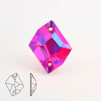 Стразы пришивные из стекла, цвет Rose AB, форма Cosmic