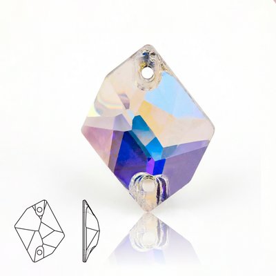 Стразы пришивные из стекла, цвет Crystal Moonlight, форма Cosmic